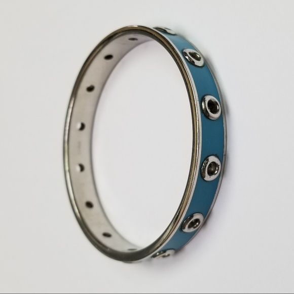 Coach sky blue and silver bangle bracelet - Picture 4 of 4